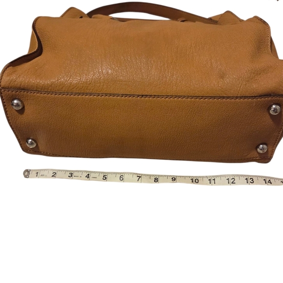 Michael Kors Hamilton Leather Satchel Crossbody Purse Bag Tan Brown Dust Cover - Picture 12 of 15